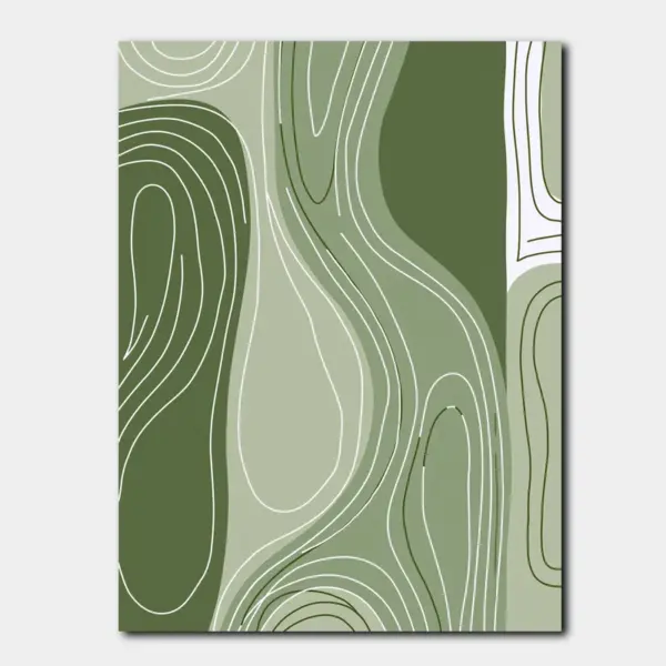 Sage Topographic Lines Abstract