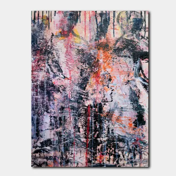 Raw Urban Texture in Pink and Charcoal