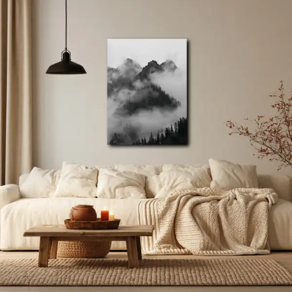 SKU0282_06 Cloud Wrapped Mountains in Black and White