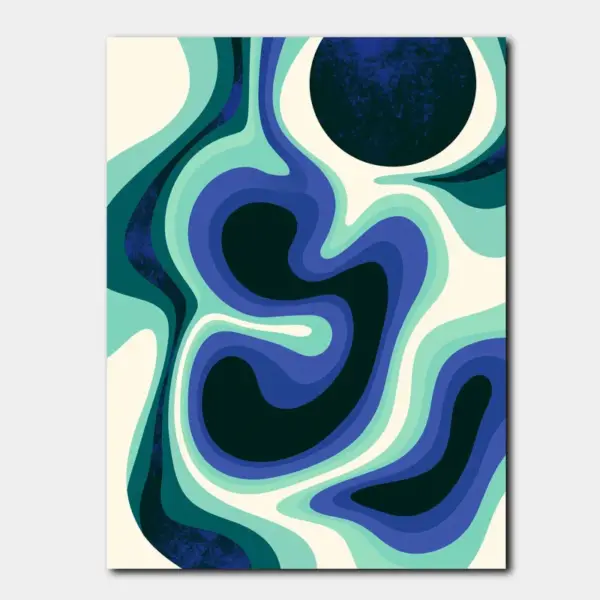 SKU0285_01 Blue Green Fluid Forms Abstract