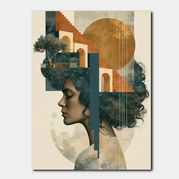 Woman with Architectural Garden Crown